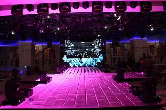 صفحه نمایش کف LED P6.25 4500 mcd پانل های طبقه رقص LED با روشنایی بالا با تحمل بار 1000 کیلوگرم کارخانه شنژن
