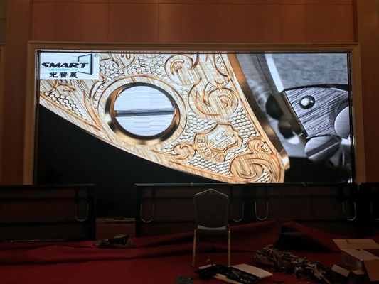 صفحه نمایش ویدیویی LED داخلی 7.68 متر * 4.032 متر 3 میلی‌متر پیکسل با روشنایی بالا شنژن